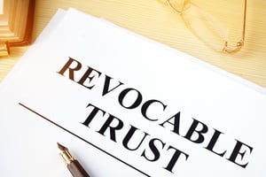 revocable and irrevocable trust representing differences in estate planning options