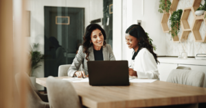 lawyer with client
