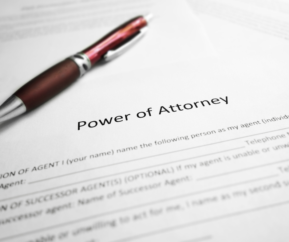 Legal documents symbolizing guardianship and power of attorney authority